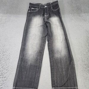 Southpole Authentic Collection Jeans Teens 26x26 Gray Dark Wash Straight Denim